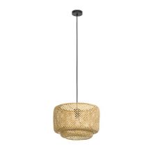 Hettonle lampa wisząca IP20 czarny, drewno